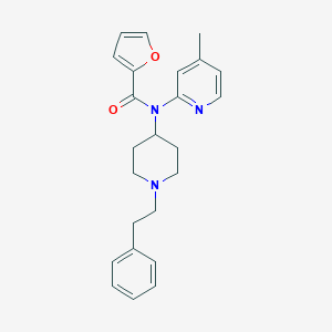 molecular formula C24H27N3O2 B053680 N-(2-(4-Methylpyridinyl))-N-(1-phenethyl-4-piperidinyl)-2-furamide CAS No. 117523-45-2