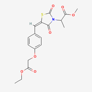 methyl 2-{(5E)-5-[4-(2-ethoxy-2-oxoethoxy)benzylidene]-2,4-dioxo-1,3-thiazolidin-3-yl}propanoate