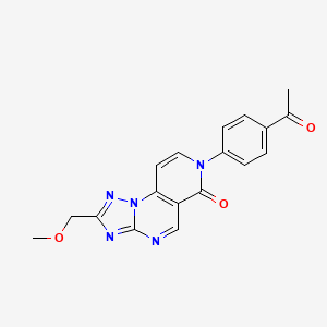 molecular formula C18H15N5O3 B5368052 7-(4-acetylphenyl)-2-(methoxymethyl)pyrido[3,4-e][1,2,4]triazolo[1,5-a]pyrimidin-6(7H)-one 