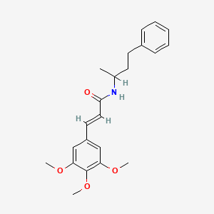 molecular formula C22H27NO4 B5368060 (E)-N-(1-METHYL-3-PHENYLPROPYL)-3-(3,4,5-TRIMETHOXYPHENYL)-2-PROPENAMIDE 