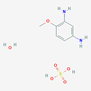 molecular formula C7H14N2O6S B053681 2,4-Diaminoanisole sulfate hydrate CAS No. 123333-56-2