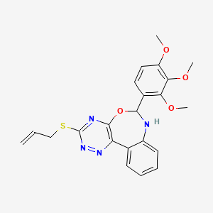 3-Prop-2-enylsulfanyl-6-(2,3,4-trimethoxyphenyl)-6,7-dihydro-[1,2,4]triazino[5,6-d][3,1]benzoxazepine