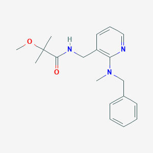 molecular formula C19H25N3O2 B5368127 N-({2-[benzyl(methyl)amino]pyridin-3-yl}methyl)-2-methoxy-2-methylpropanamide 