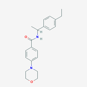 molecular formula C21H26N2O2 B5368131 N-[1-(4-ethylphenyl)ethyl]-4-(4-morpholinyl)benzamide 