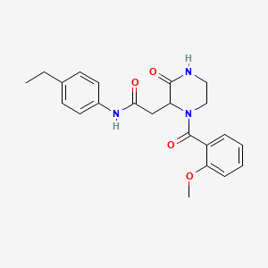 N-(4-ethylphenyl)-2-[1-(2-methoxybenzoyl)-3-oxopiperazin-2-yl]acetamide