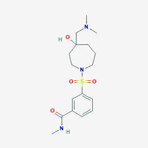 3-({4-[(dimethylamino)methyl]-4-hydroxy-1-azepanyl}sulfonyl)-N-methylbenzamide