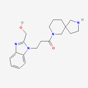 {1-[3-(2,7-diazaspiro[4.5]dec-7-yl)-3-oxopropyl]-1H-benzimidazol-2-yl}methanol