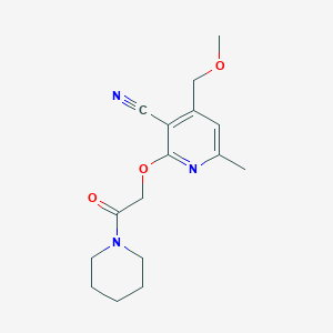 4-(methoxymethyl)-6-methyl-2-(2-oxo-2-piperidin-1-ylethoxy)nicotinonitrile