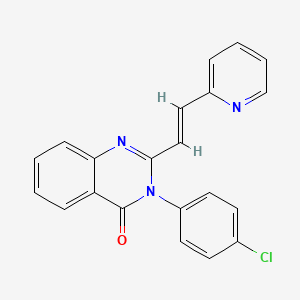 molecular formula C21H14ClN3O B5368234 3-(4-chlorophenyl)-2-[2-(2-pyridinyl)vinyl]-4(3H)-quinazolinone 