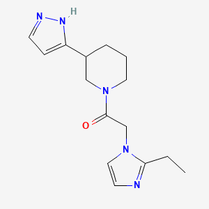 1-[(2-ethyl-1H-imidazol-1-yl)acetyl]-3-(1H-pyrazol-5-yl)piperidine