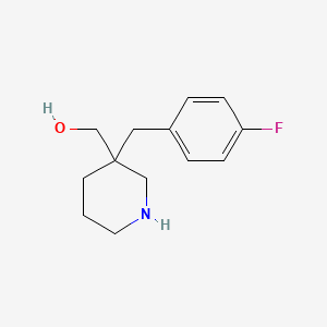 molecular formula C13H18FNO B5368311 [3-(4-fluorobenzyl)-3-piperidinyl]methanol hydrochloride 