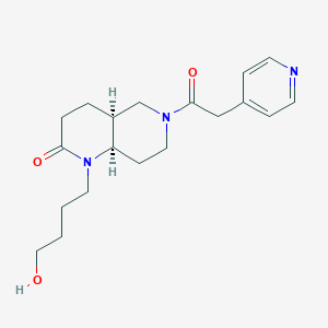 molecular formula C19H27N3O3 B5368333 (4aS*,8aR*)-1-(4-hydroxybutyl)-6-(pyridin-4-ylacetyl)octahydro-1,6-naphthyridin-2(1H)-one 