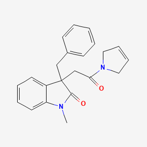 molecular formula C22H22N2O2 B5368345 3-benzyl-3-[2-(2,5-dihydro-1H-pyrrol-1-yl)-2-oxoethyl]-1-methyl-1,3-dihydro-2H-indol-2-one 