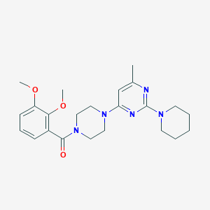 molecular formula C23H31N5O3 B5368352 4-[4-(2,3-dimethoxybenzoyl)-1-piperazinyl]-6-methyl-2-(1-piperidinyl)pyrimidine 