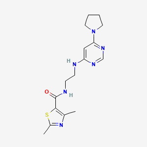 2,4-dimethyl-N-(2-{[6-(1-pyrrolidinyl)-4-pyrimidinyl]amino}ethyl)-1,3-thiazole-5-carboxamide