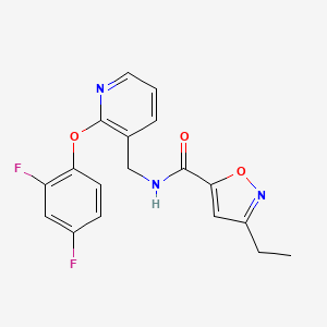 N-{[2-(2,4-difluorophenoxy)pyridin-3-yl]methyl}-3-ethylisoxazole-5-carboxamide