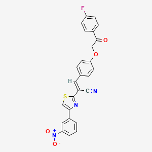 molecular formula C26H16FN3O4S B5368452 3-{4-[2-(4-fluorophenyl)-2-oxoethoxy]phenyl}-2-[4-(3-nitrophenyl)-1,3-thiazol-2-yl]acrylonitrile 