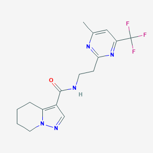 N-{2-[4-methyl-6-(trifluoromethyl)pyrimidin-2-yl]ethyl}-4,5,6,7-tetrahydropyrazolo[1,5-a]pyridine-3-carboxamide