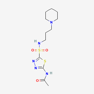 N-[5-({[3-(1-piperidinyl)propyl]amino}sulfonyl)-1,3,4-thiadiazol-2-yl]acetamide