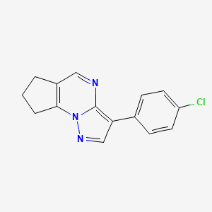 molecular formula C15H12ClN3 B5368504 3-(4-chlorophenyl)-7,8-dihydro-6H-cyclopenta[e]pyrazolo[1,5-a]pyrimidine 