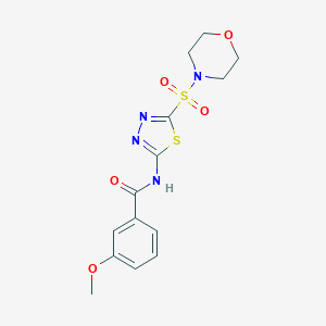 3-methoxy-N-[5-(morpholin-4-ylsulfonyl)-1,3,4-thiadiazol-2-yl]benzamide