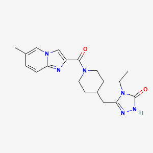 4-ethyl-5-({1-[(6-methylimidazo[1,2-a]pyridin-2-yl)carbonyl]-4-piperidinyl}methyl)-2,4-dihydro-3H-1,2,4-triazol-3-one