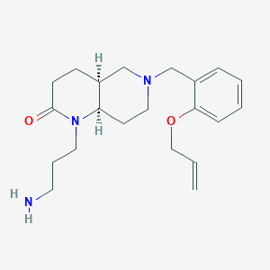 molecular formula C21H31N3O2 B5368516 rel-(4aS,8aR)-6-[2-(allyloxy)benzyl]-1-(3-aminopropyl)octahydro-1,6-naphthyridin-2(1H)-one dihydrochloride 