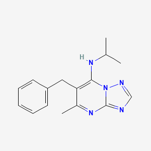 molecular formula C16H19N5 B5368526 6-benzyl-N-isopropyl-5-methyl[1,2,4]triazolo[1,5-a]pyrimidin-7-amine 