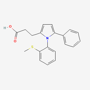 molecular formula C20H19NO2S B5368528 3-{1-[2-(methylsulfanyl)phenyl]-5-phenyl-1H-pyrrol-2-yl}propanoic acid 