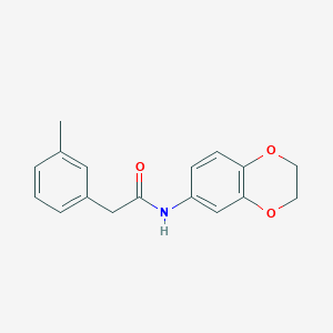 molecular formula C17H17NO3 B5368553 N-(2,3-dihydro-1,4-benzodioxin-6-yl)-2-(3-methylphenyl)acetamide 