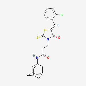 N-1-adamantyl-3-[5-(2-chlorobenzylidene)-4-oxo-2-thioxo-1,3-thiazolidin-3-yl]propanamide