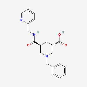 (3S*,5S*)-1-benzyl-5-{[(2-pyridinylmethyl)amino]carbonyl}-3-piperidinecarboxylic acid