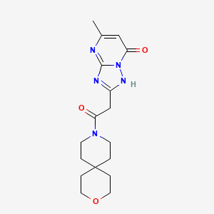 molecular formula C17H23N5O3 B5368585 5-methyl-2-[2-(3-oxa-9-azaspiro[5.5]undec-9-yl)-2-oxoethyl][1,2,4]triazolo[1,5-a]pyrimidin-7-ol 