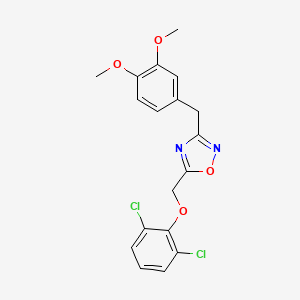 5-[(2,6-dichlorophenoxy)methyl]-3-(3,4-dimethoxybenzyl)-1,2,4-oxadiazole