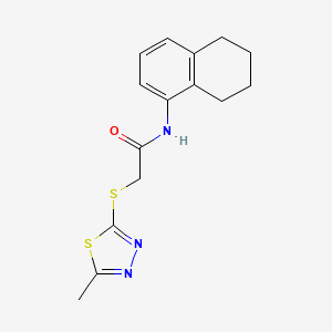 2-[(5-methyl-1,3,4-thiadiazol-2-yl)thio]-N-(5,6,7,8-tetrahydro-1-naphthalenyl)acetamide