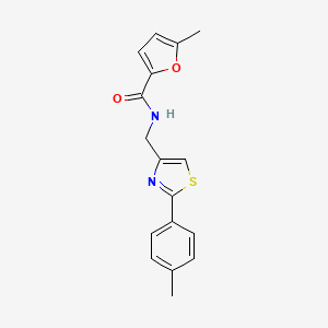 molecular formula C17H16N2O2S B5368626 5-methyl-N-{[2-(4-methylphenyl)-1,3-thiazol-4-yl]methyl}-2-furamide 