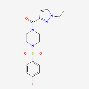 (1-ETHYL-1H-PYRAZOL-3-YL){4-[(4-FLUOROPHENYL)SULFONYL]PIPERAZINO}METHANONE