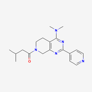 N,N-dimethyl-7-(3-methylbutanoyl)-2-(4-pyridinyl)-5,6,7,8-tetrahydropyrido[3,4-d]pyrimidin-4-amine