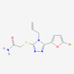 2-{[4-ALLYL-5-(5-BROMO-2-FURYL)-4H-1,2,4-TRIAZOL-3-YL]SULFANYL}ACETAMIDE