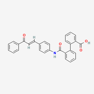 molecular formula C29H21NO4 B5368722 2'-({[4-(3-oxo-3-phenyl-1-propen-1-yl)phenyl]amino}carbonyl)-2-biphenylcarboxylic acid 