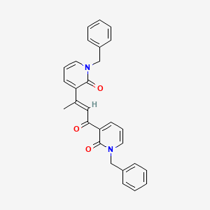 molecular formula C28H24N2O3 B5368757 3,3'-(1-oxo-2-butene-1,3-diyl)bis(1-benzyl-2(1H)-pyridinone) 