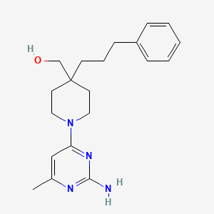 [1-(2-amino-6-methylpyrimidin-4-yl)-4-(3-phenylpropyl)piperidin-4-yl]methanol