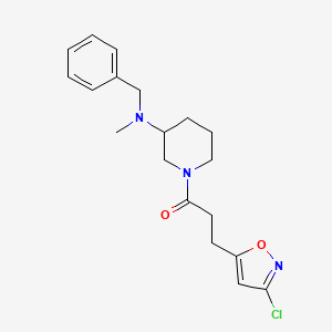 molecular formula C19H24ClN3O2 B5368805 N-benzyl-1-[3-(3-chloro-5-isoxazolyl)propanoyl]-N-methyl-3-piperidinamine 