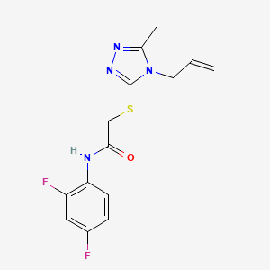 2-[(4-allyl-5-methyl-4H-1,2,4-triazol-3-yl)thio]-N-(2,4-difluorophenyl)acetamide