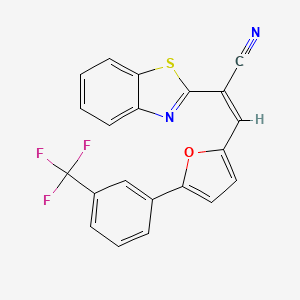 2-(1,3-benzothiazol-2-yl)-3-{5-[3-(trifluoromethyl)phenyl]-2-furyl}acrylonitrile