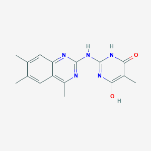 5-Methyl-2-[(4,6,7-trimethylquinazolin-2-yl)amino]pyrimidine-4,6-diol