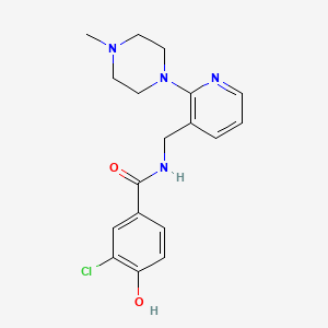 molecular formula C18H21ClN4O2 B5368870 3-chloro-4-hydroxy-N-{[2-(4-methylpiperazin-1-yl)pyridin-3-yl]methyl}benzamide 