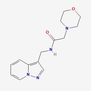 molecular formula C14H18N4O2 B5368875 2-morpholin-4-yl-N-(pyrazolo[1,5-a]pyridin-3-ylmethyl)acetamide 