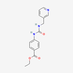 molecular formula C16H17N3O3 B5368908 ETHYL 4-({[(3-PYRIDYLMETHYL)AMINO]CARBONYL}AMINO)BENZOATE 