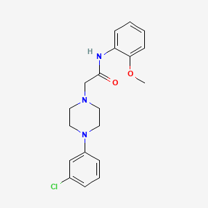 2-[4-(3-chlorophenyl)piperazin-1-yl]-N-(2-methoxyphenyl)acetamide